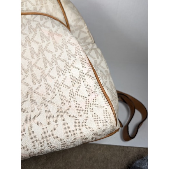 Michael Kors Backpack READ Signature‎ Leather White Cream Beige main image 6